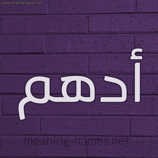 شكل 12 الإسم على الحائط الجداري صورة اسم أدهم Adham