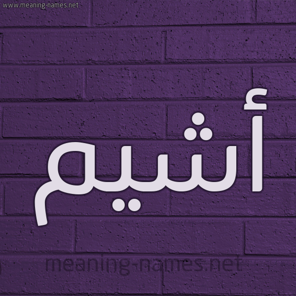 شكل 12 الإسم على الحائط الجداري صورة اسم أَشْيّم AASHIM