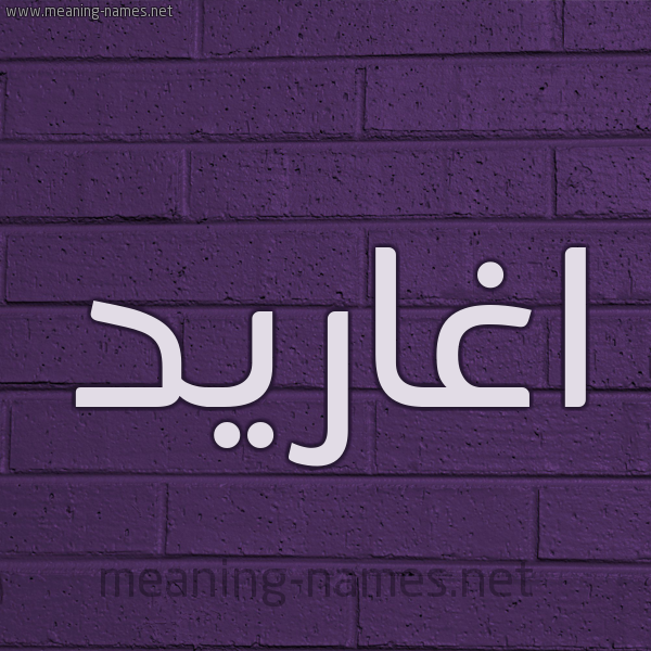 شكل 12 الإسم على الحائط الجداري صورة اسم اغاريد AGHARID