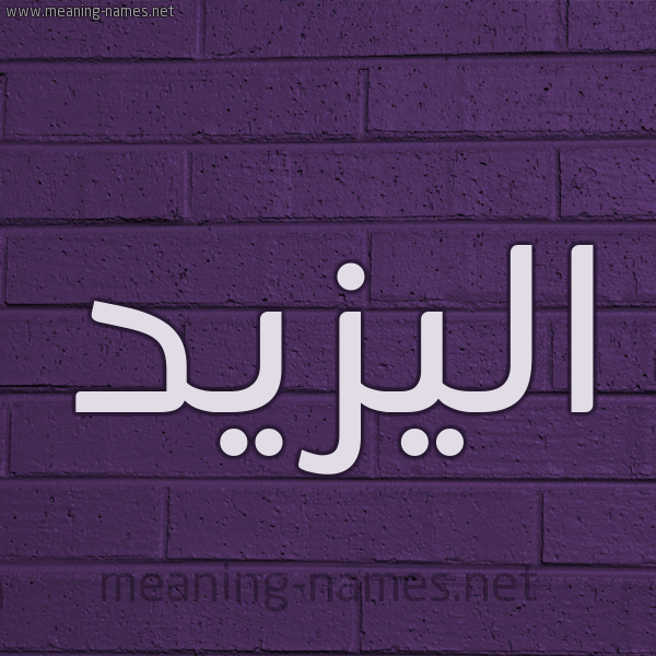 شكل 12 الإسم على الحائط الجداري صورة اسم اليزيد EL-YAZID