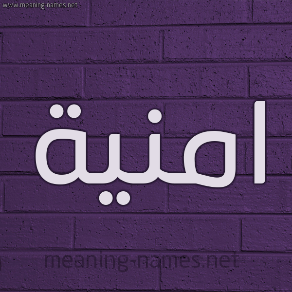 شكل 12 الإسم على الحائط الجداري صورة اسم امْنِية AMNEIH