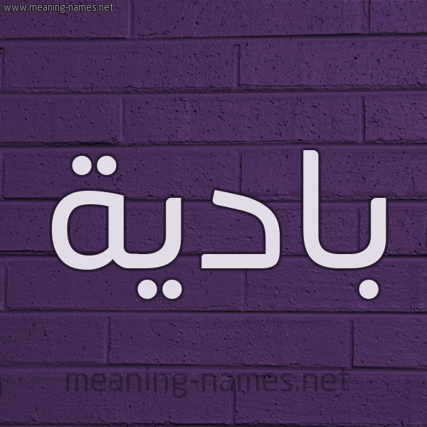 شكل 12 الإسم على الحائط الجداري صورة اسم بادية Badyh