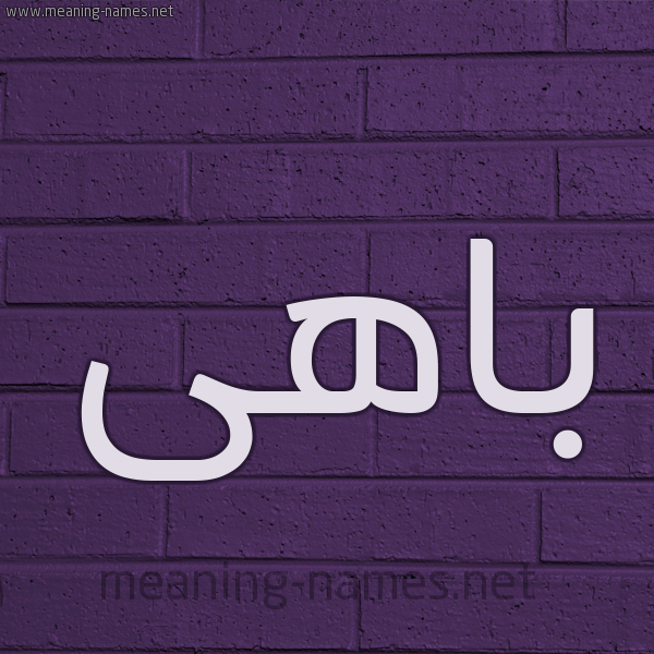 شكل 12 الإسم على الحائط الجداري صورة اسم باهى BAHA