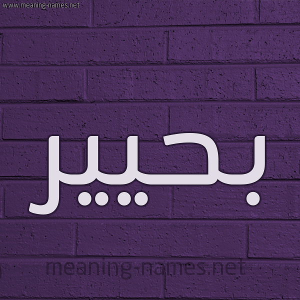 شكل 12 الإسم على الحائط الجداري صورة اسم بحيير Baheer