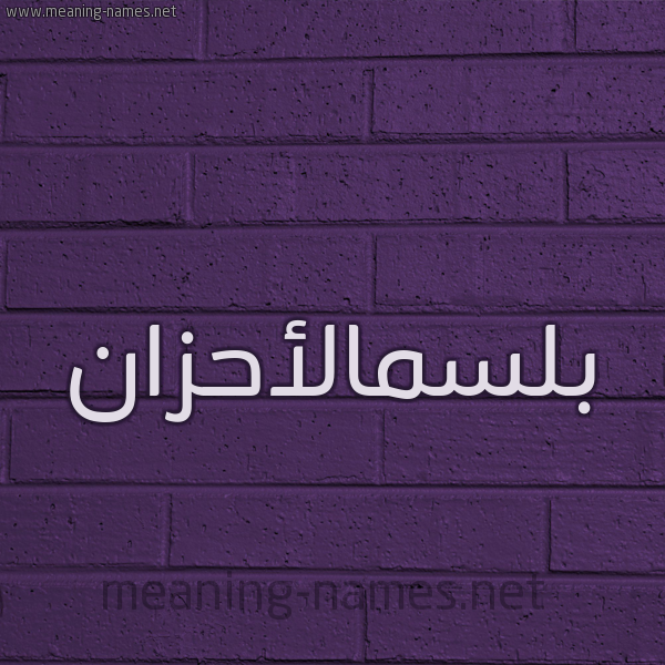 شكل 12 الإسم على الحائط الجداري صورة اسم بلسمالأحزان Blsmal'ahzan
