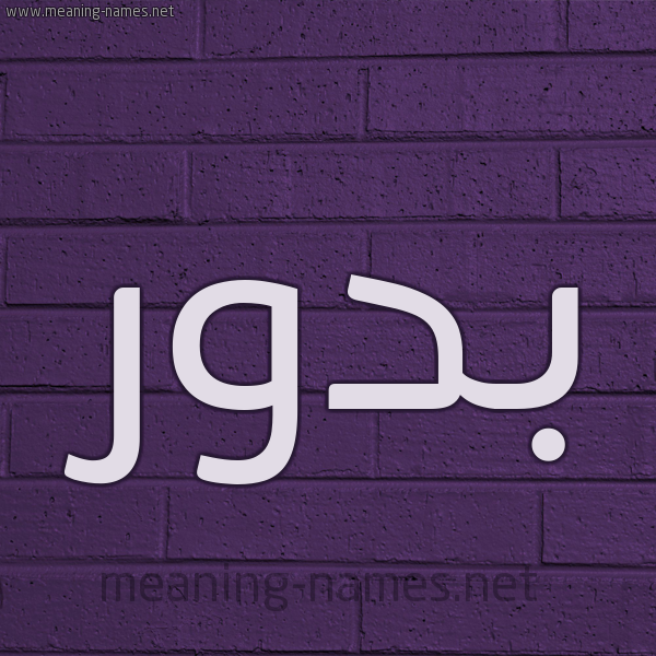 شكل 12 الإسم على الحائط الجداري صورة اسم بَدُّور BADOOR شكل 12 الإسم على الحائط الجداري صورة اسم بَدُّور BADOOR