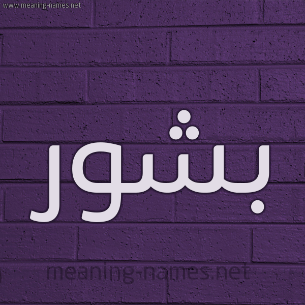 شكل 12 الإسم على الحائط الجداري صورة اسم بَشُّور BASHOOR شكل 12 الإسم على الحائط الجداري صورة اسم بَشُّور BASHOOR