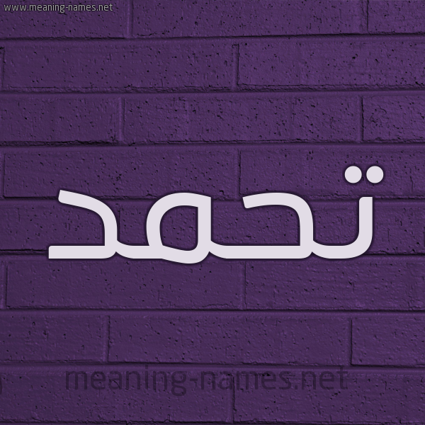 شكل 12 الإسم على الحائط الجداري صورة اسم تحمد Thmd
