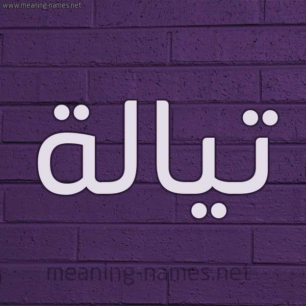 شكل 12 الإسم على الحائط الجداري صورة اسم تيالة Talah