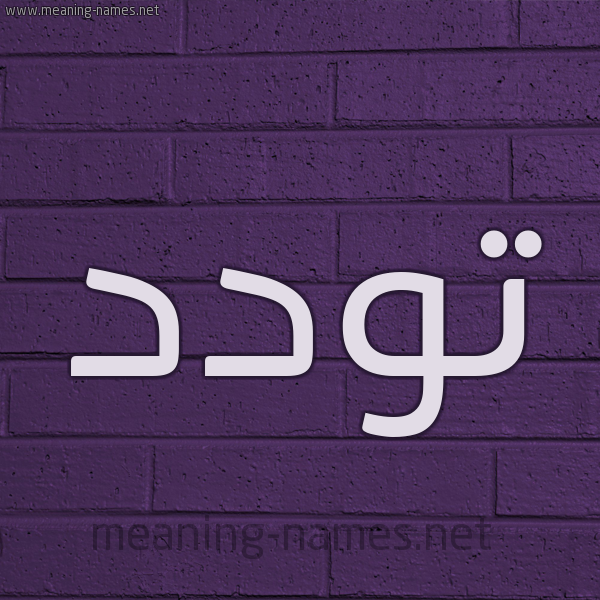 شكل 12 الإسم على الحائط الجداري صورة اسم تَوَدُّد TAOADOD شكل 12 الإسم على الحائط الجداري صورة اسم تَوَدُّد TAOADOD