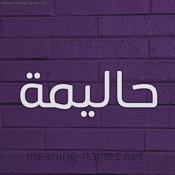 شكل 12 الإسم على الحائط الجداري صورة اسم حاليمة Halima
