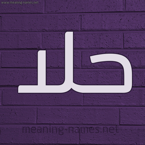 شكل 12 الإسم على الحائط الجداري صورة اسم حلا Halaa