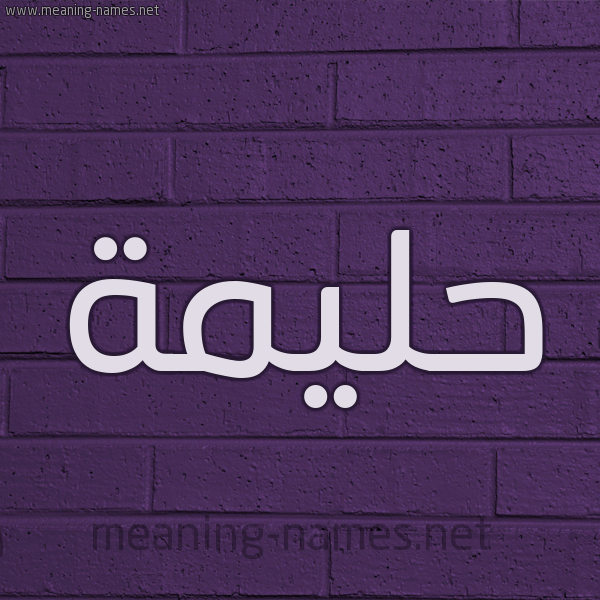 شكل 12 الإسم على الحائط الجداري صورة اسم حليمة Halima