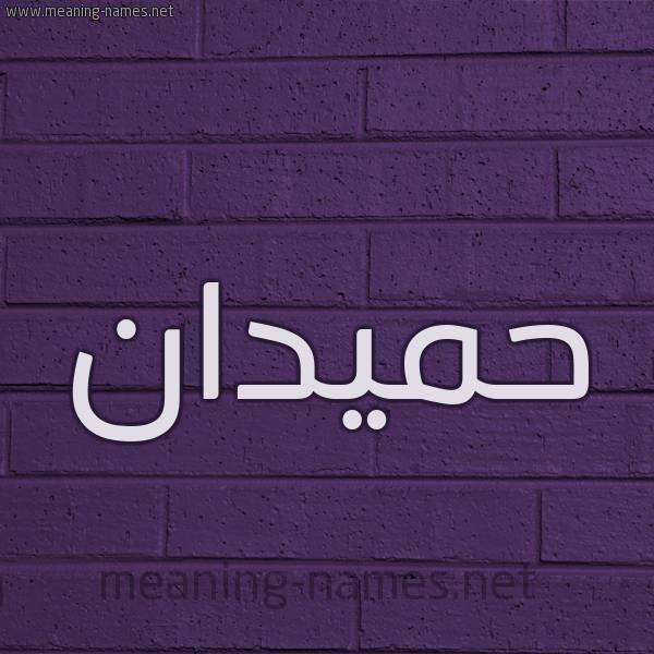 شكل 12 الإسم على الحائط الجداري صورة اسم حميدان HMIDAN