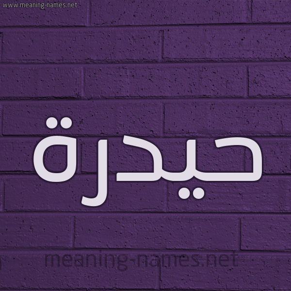 شكل 12 الإسم على الحائط الجداري صورة اسم حيدرة Hidar