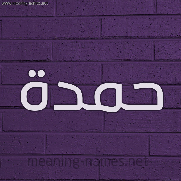 شكل 12 الإسم على الحائط الجداري صورة اسم حَمْدة HAMDH
