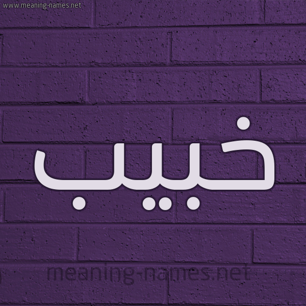 شكل 12 الإسم على الحائط الجداري صورة اسم خبيب Khbyb