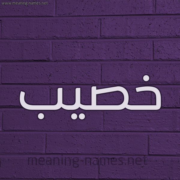 شكل 12 الإسم على الحائط الجداري صورة اسم خصيب Khsyb