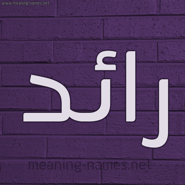شكل 12 الإسم على الحائط الجداري صورة اسم رائد Raed