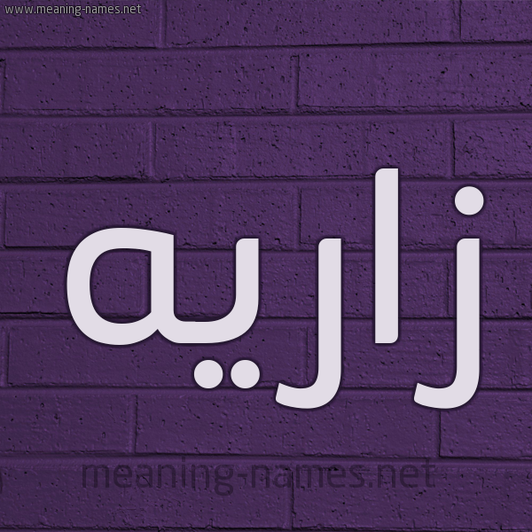 شكل 12 الإسم على الحائط الجداري صورة اسم زارِيه ZAREIH
