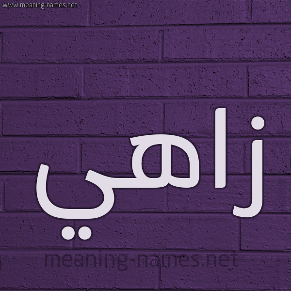 شكل 12 الإسم على الحائط الجداري صورة اسم زاهي Zahy