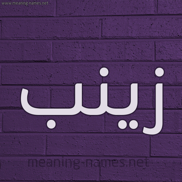 شكل 12 الإسم على الحائط الجداري صورة اسم زينب Zaynab