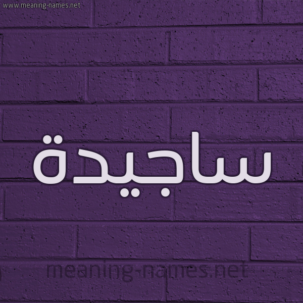 شكل 12 الإسم على الحائط الجداري صورة اسم ساجيدة Sajida