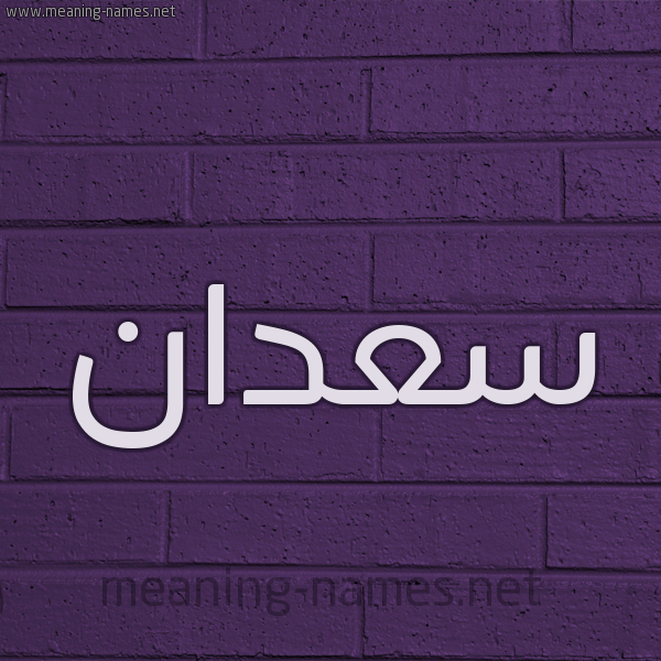 شكل 12 الإسم على الحائط الجداري صورة اسم سعدان Saadan