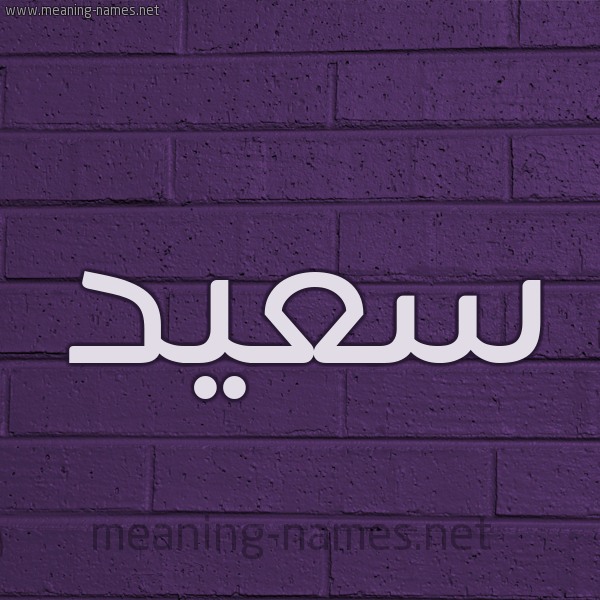 شكل 12 الإسم على الحائط الجداري صورة اسم سعيد Saeed