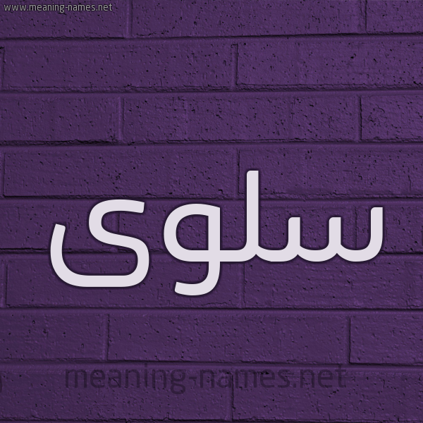 شكل 12 الإسم على الحائط الجداري صورة اسم سلوى Salwa