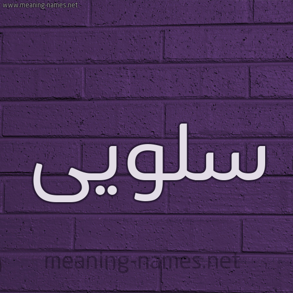 شكل 12 الإسم على الحائط الجداري صورة اسم سلويى Salwa