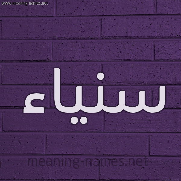 شكل 12 الإسم على الحائط الجداري صورة اسم سنياء Sanaa