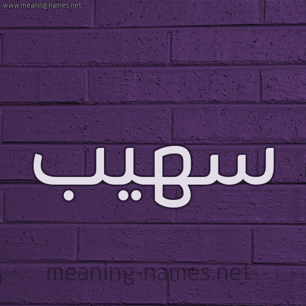 شكل 12 الإسم على الحائط الجداري صورة اسم سهيب SOUHAIB