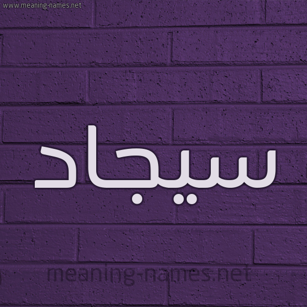 شكل 12 الإسم على الحائط الجداري صورة اسم سيجاد Sajjad