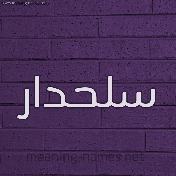 شكل 12 الإسم على الحائط الجداري صورة اسم سَلَحْدار SALAHDAR
