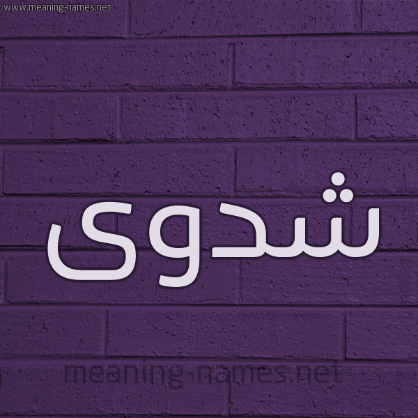 شكل 12 الإسم على الحائط الجداري صورة اسم شدوى Shadwa