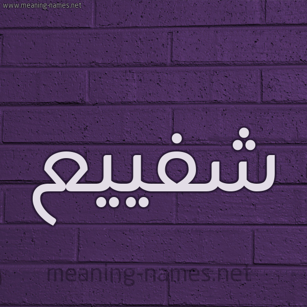 شكل 12 الإسم على الحائط الجداري صورة اسم شفييع Shafia