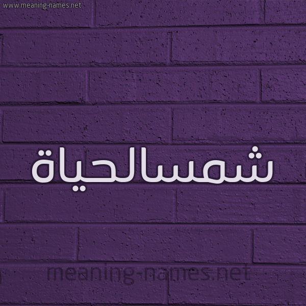 شكل 12 الإسم على الحائط الجداري صورة اسم شمسالحياة Shmsalhyah