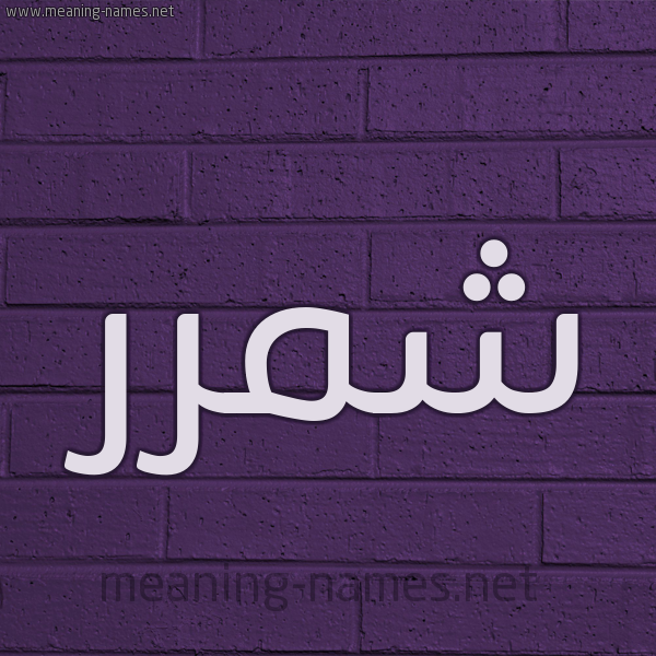شكل 12 الإسم على الحائط الجداري صورة اسم شمَّرر Shammar