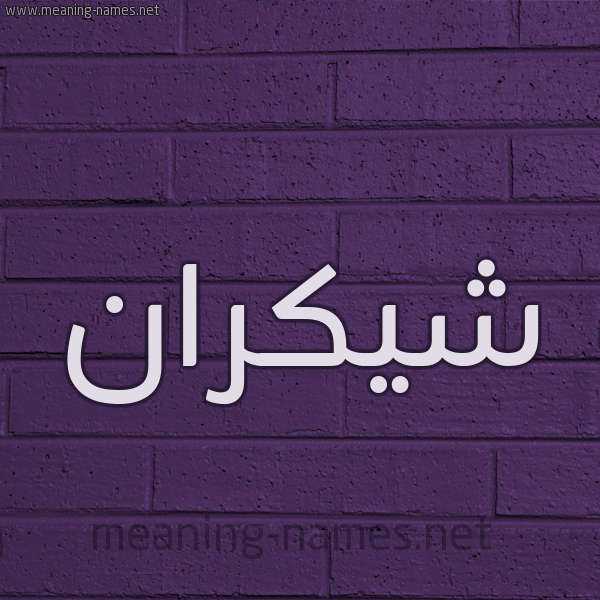 شكل 12 الإسم على الحائط الجداري صورة اسم شيكران Shokran