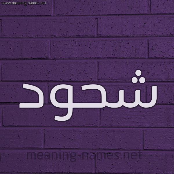 شكل 12 الإسم على الحائط الجداري صورة اسم شَحُّود SHAHOOD شكل 12 الإسم على الحائط الجداري صورة اسم شَحُّود SHAHOOD