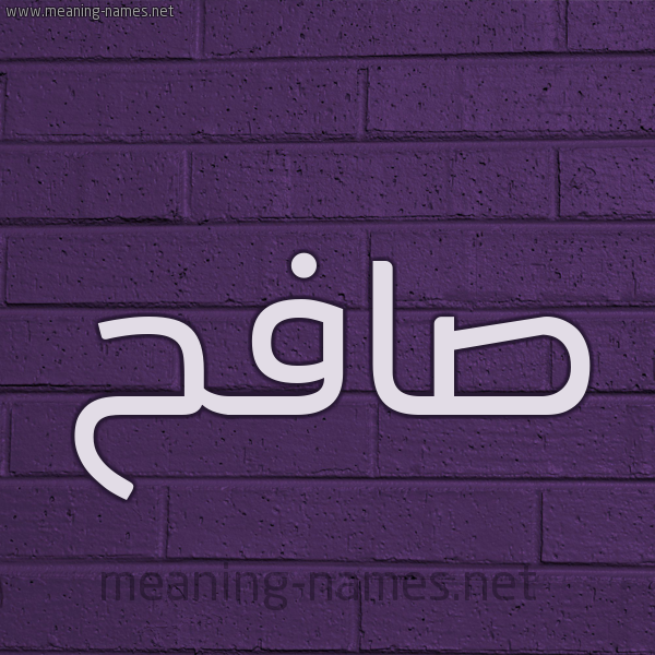 شكل 12 الإسم على الحائط الجداري صورة اسم صافح Safh