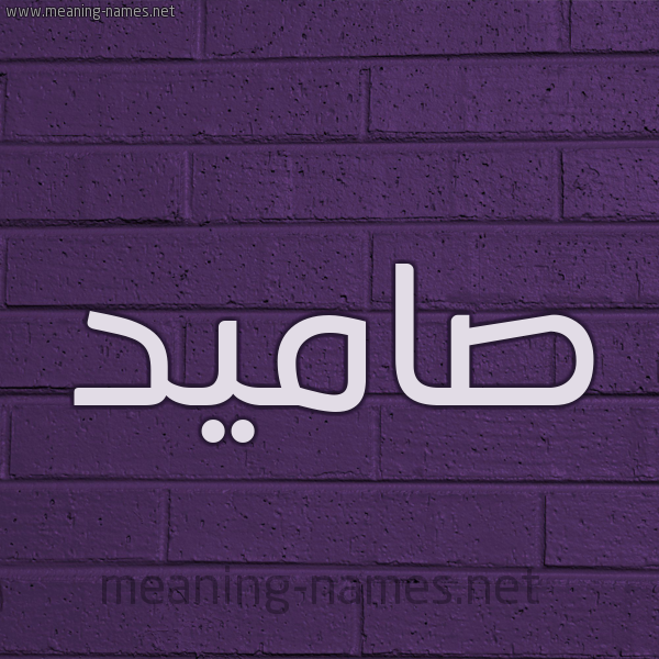 شكل 12 الإسم على الحائط الجداري صورة اسم صاميد Samed