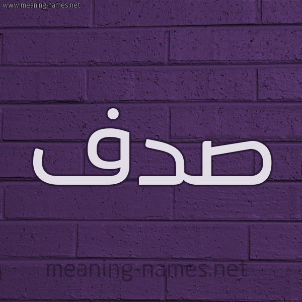 شكل 12 الإسم على الحائط الجداري صورة اسم صدف Sadaf