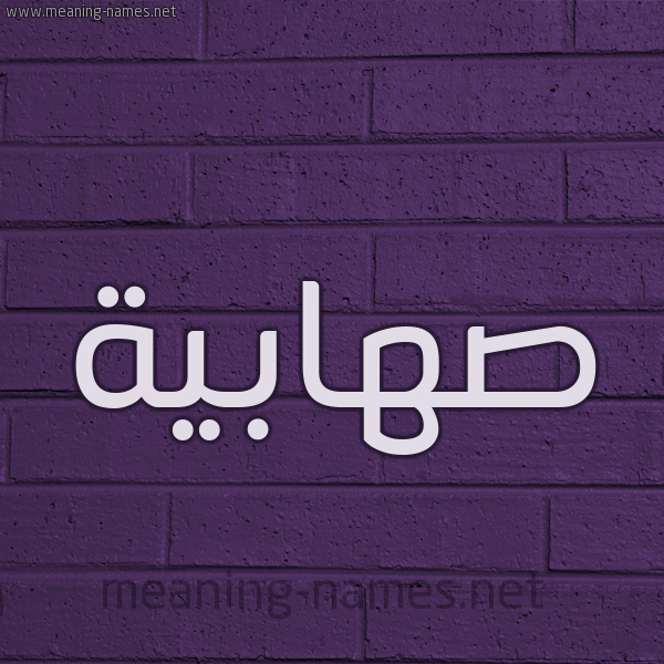 شكل 12 الإسم على الحائط الجداري صورة اسم صهابية S'habyh