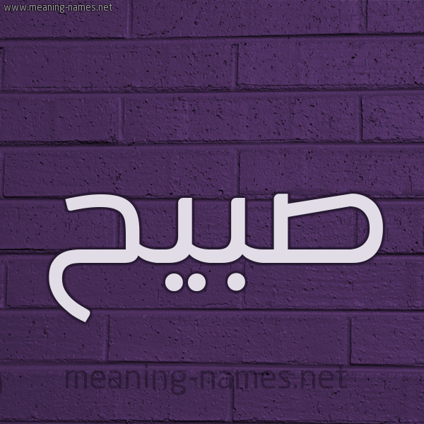 شكل 12 الإسم على الحائط الجداري صورة اسم صَبيح SABIH