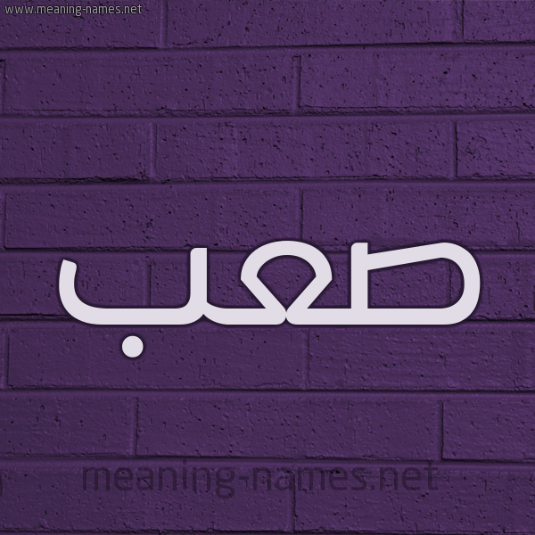 شكل 12 الإسم على الحائط الجداري صورة اسم صَعْب SAAB