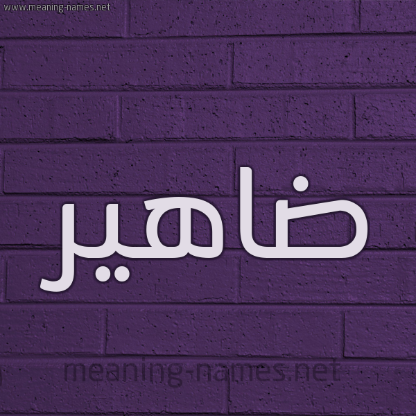 شكل 12 الإسم على الحائط الجداري صورة اسم ضاهير Dahir