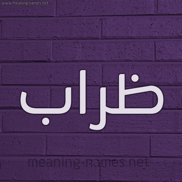 شكل 12 الإسم على الحائط الجداري صورة اسم ظراب Zrab