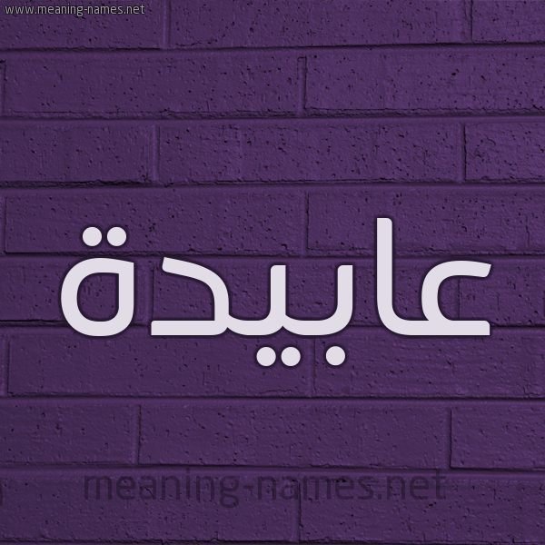 شكل 12 الإسم على الحائط الجداري صورة اسم عابيدة Abida